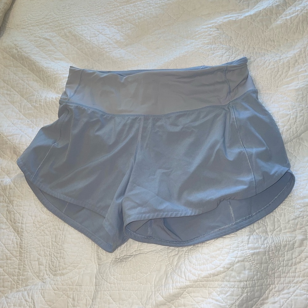 pastel blue lululemon shorts